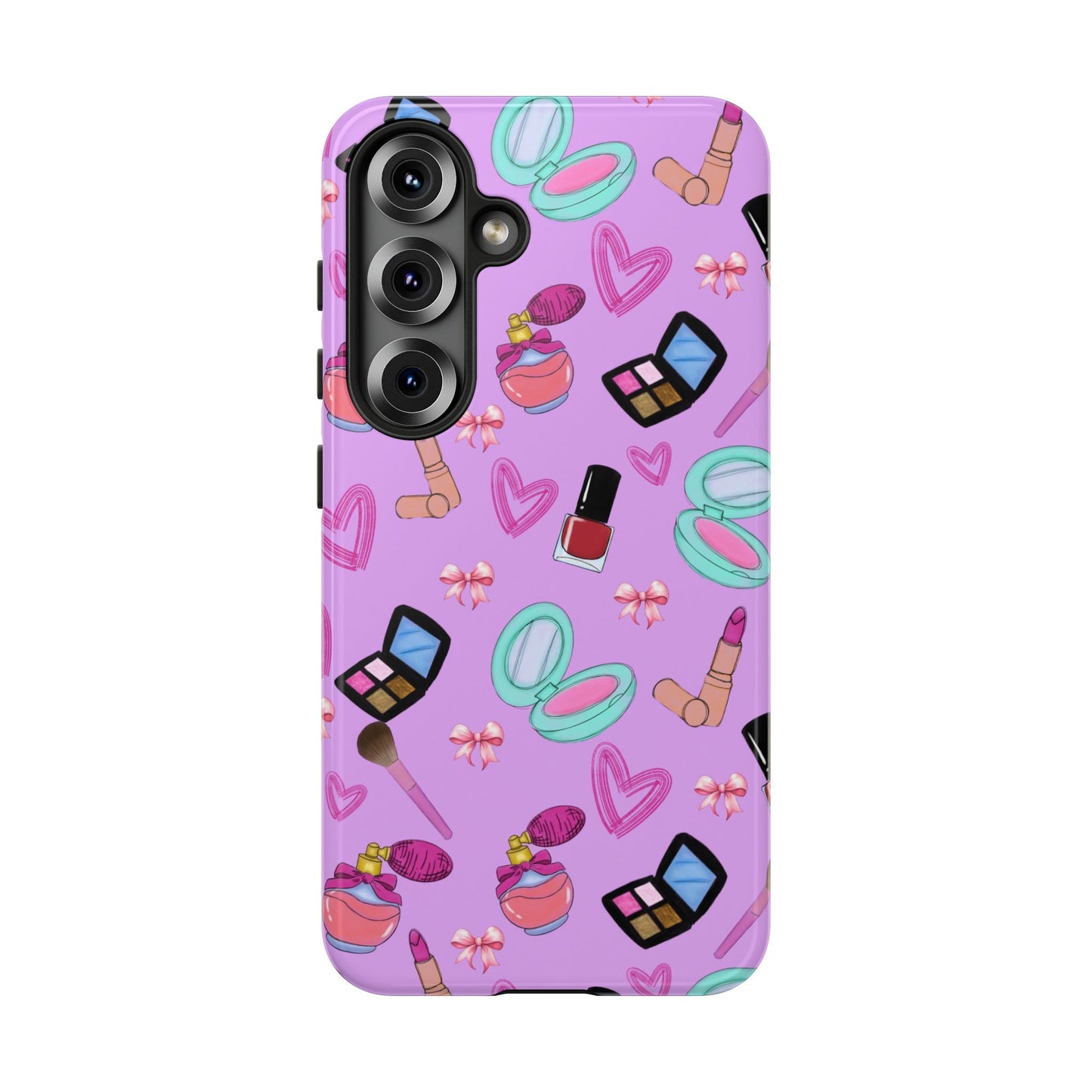 Cute Makeup Phone Case, Tough Cases, Cosmetic Lover Gift, Makeup Junkie Accessory, Beauty Phone Cover, Fun Design for Her