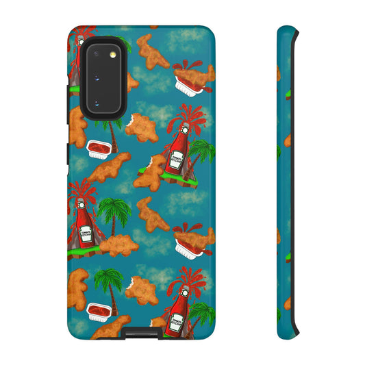Dino Nuggets Phone Case - Tropical Vibes & Humor, Perfect Gift for Friends, Summer BBQ, Beach Lovers, Unique Accessory, Tough Cases