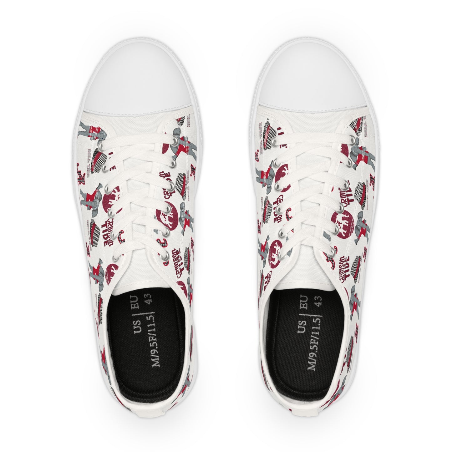 Men's Alabama Low Top Sneakers | Trendy Casual Shoes for Everyday Fashion, Gift for Him, Unique Footwear, Cool Sneakers, Custom Style