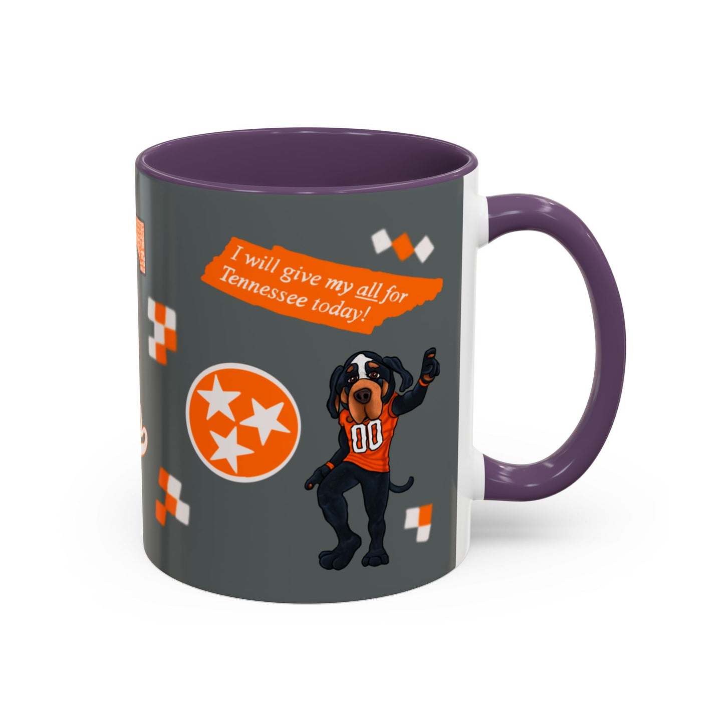 Tennessee Spirit Coffee Mug, Perfect for Gameday, College Student Gift, Unique Drinkware, Sports Fan Mug, Show Your Team Pride