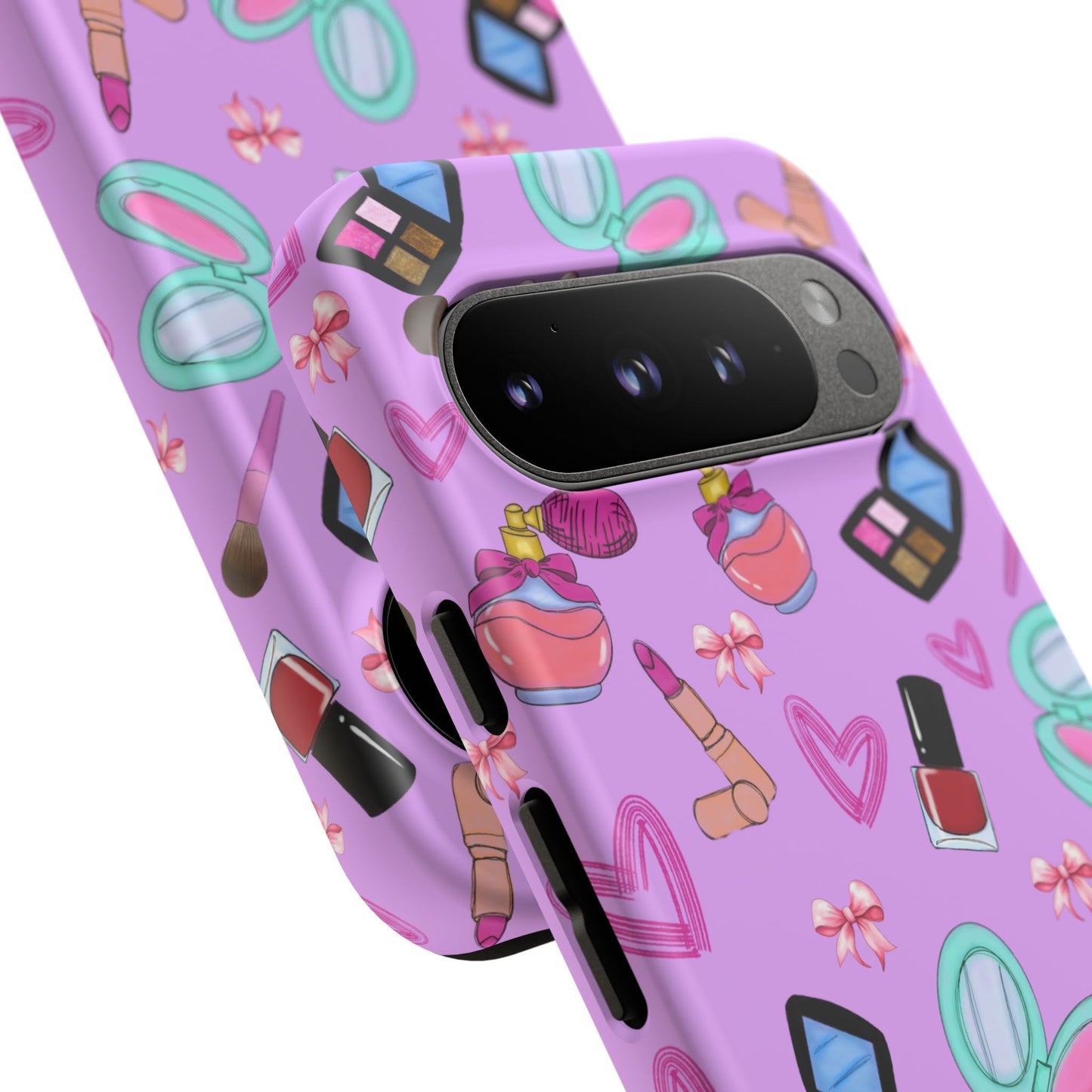 Cute Makeup Phone Case, Tough Cases, Cosmetic Lover Gift, Makeup Junkie Accessory, Beauty Phone Cover, Fun Design for Her