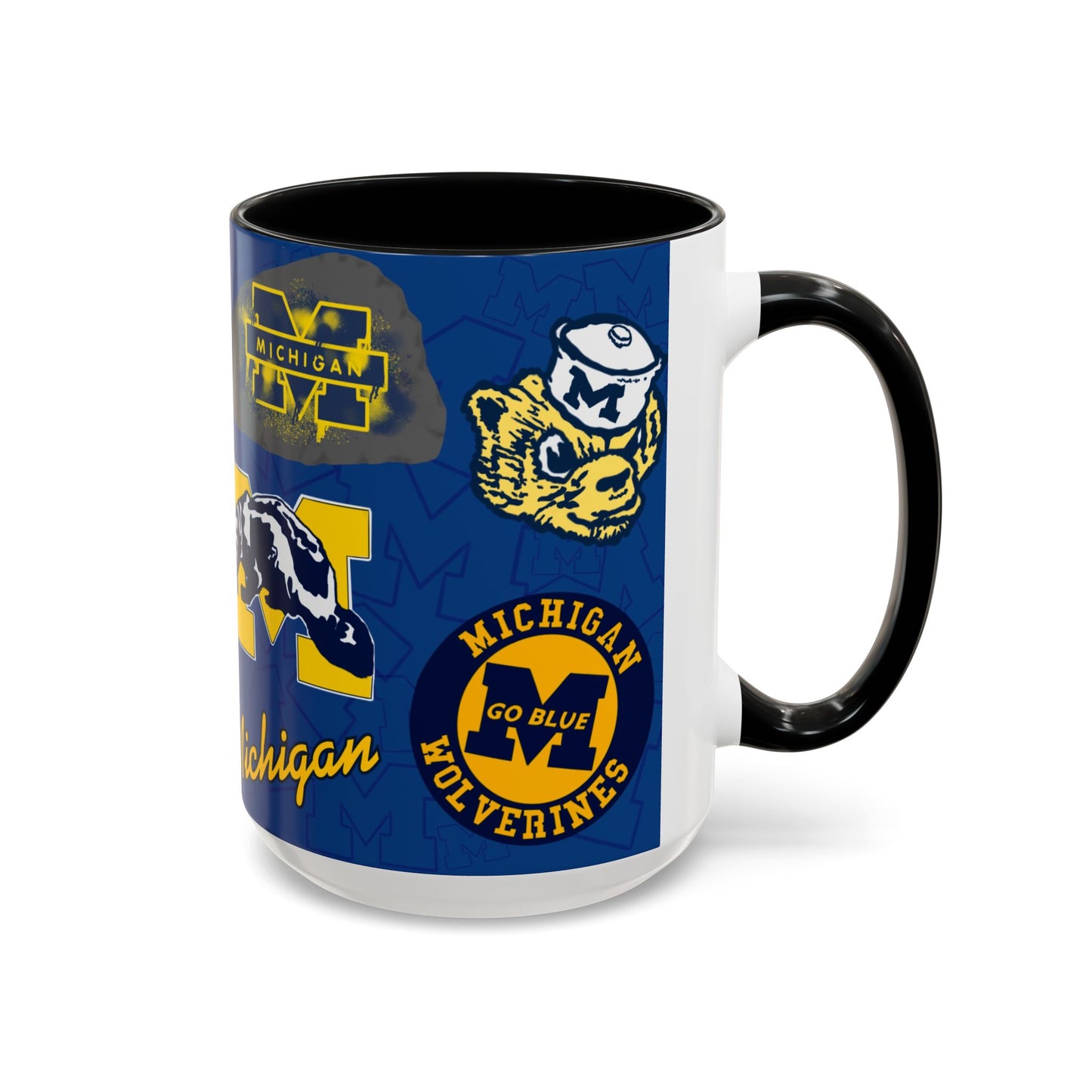 Michigan Wolverines Accent Coffee Mug - Perfect for Game Day, Fan Gift, Coffee Lovers, Sports Decor, College Spirit