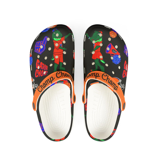 Florida Gators Women's EVA Foam Clogs, Playful All-Over Design Shoes, Casual Summer Footwear, Comfortable Garden Shoes, Perfect for Kids and Adults
