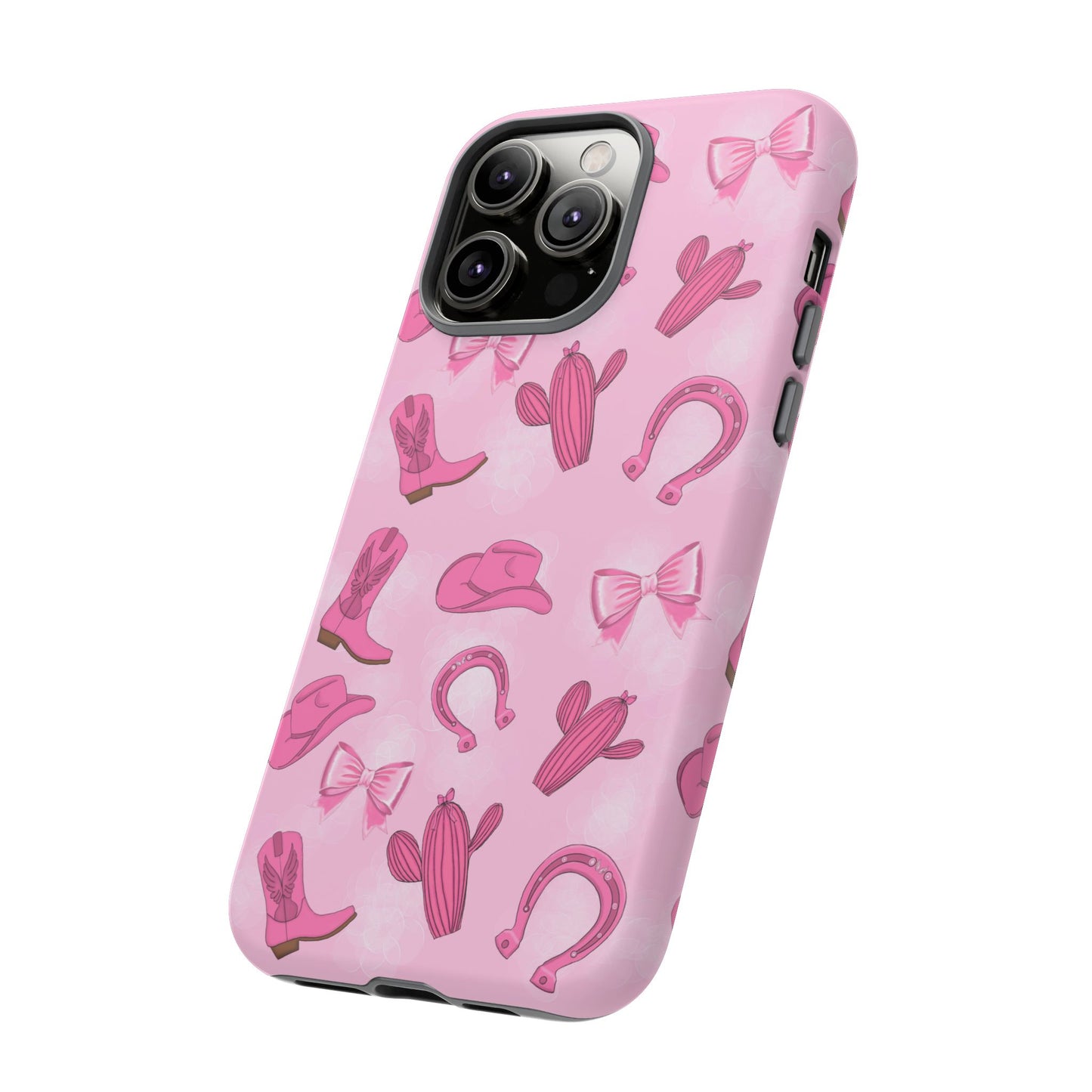 Cowgirl Chic Phone Case, Western Style Tough Case, Cute Pink Cowboy Theme, Gift for Rodeo Lovers, Country Western Decor