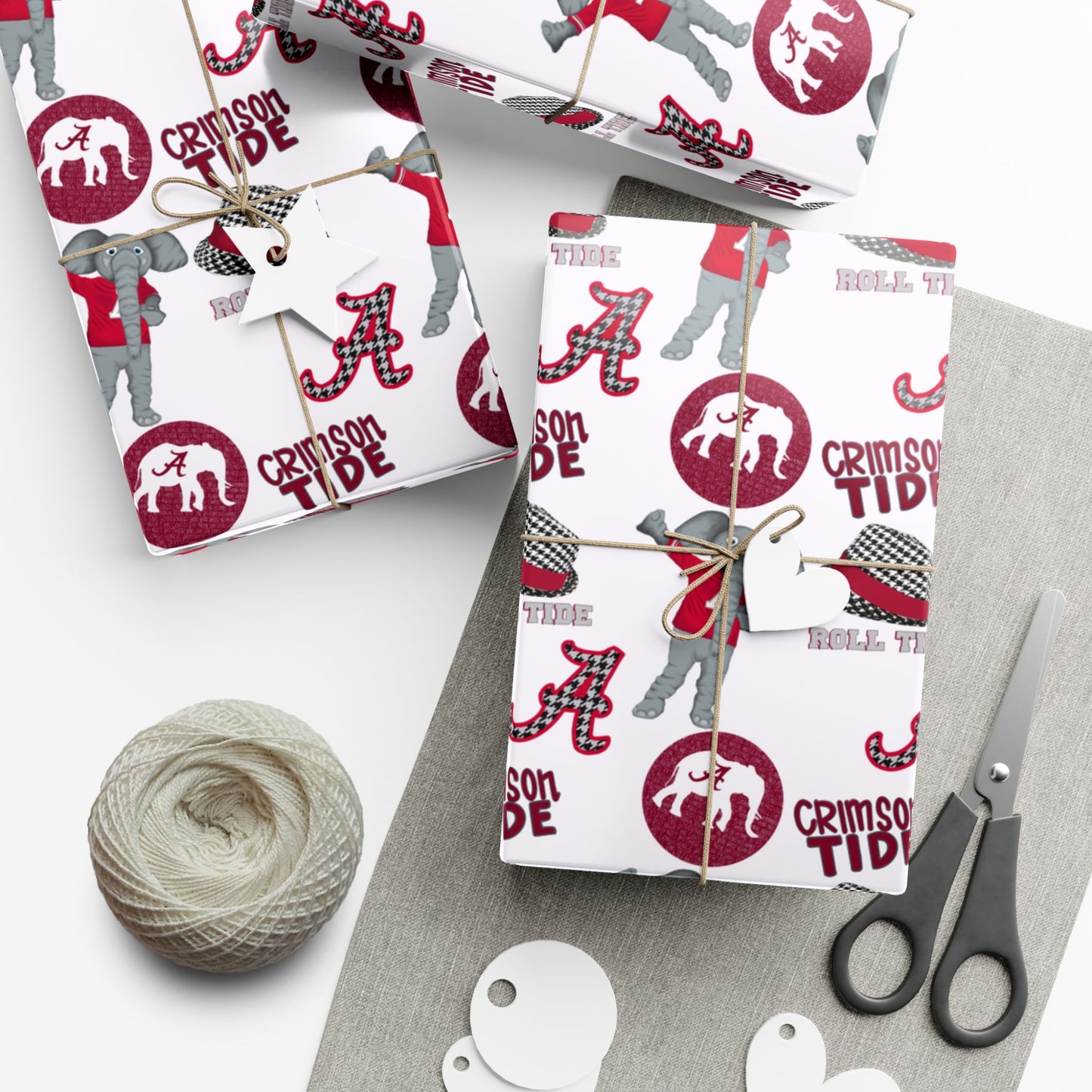 Alabama Crimson Tide Gift Wrap Paper – College Football Team Pattern