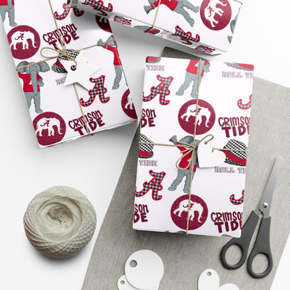 Alabama Crimson Tide Gift Wrap Paper – College Football Team Pattern