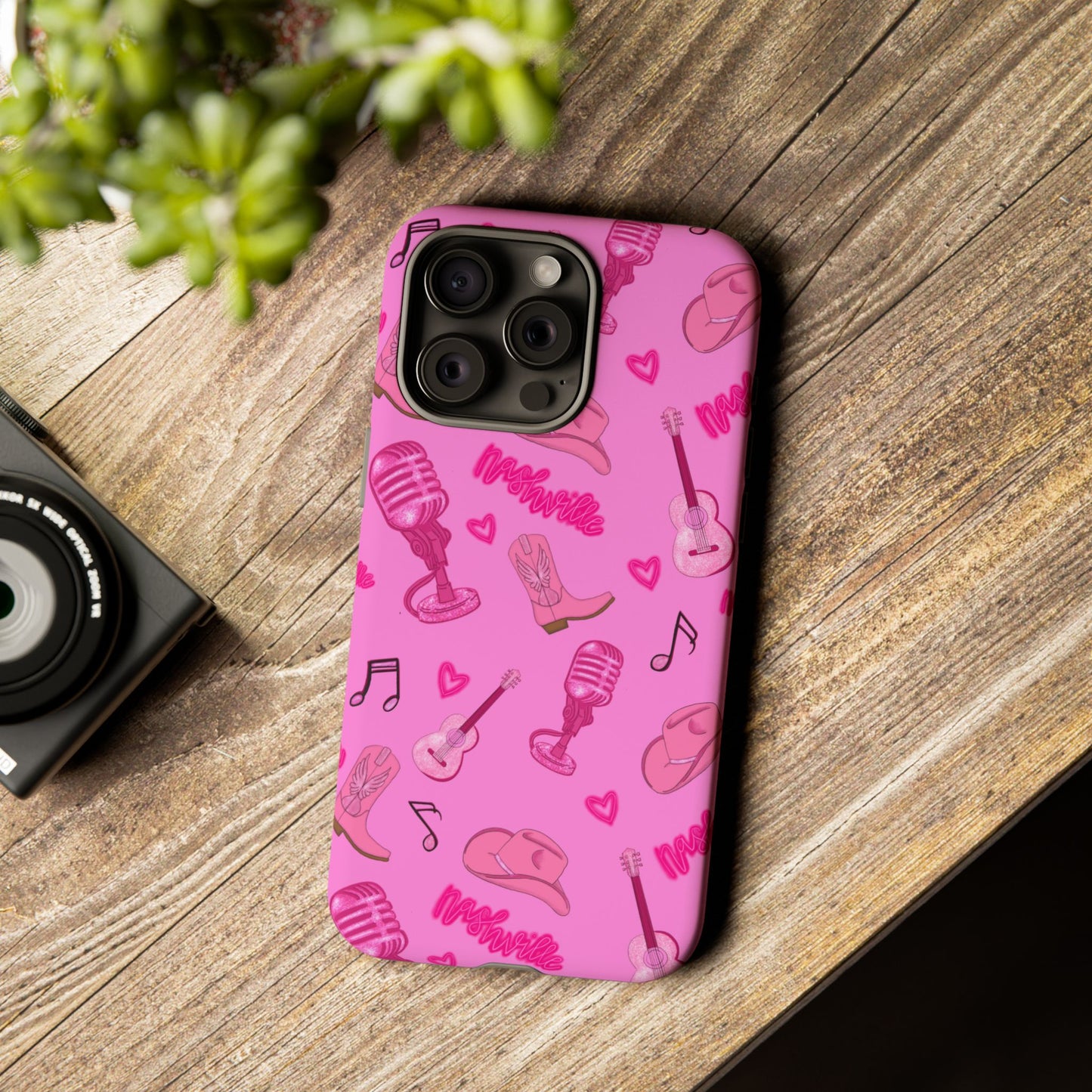 Pink Music Cases for Tough Love, Music Lover Gift, Phone Accessories, Cute Phone Covers, Stylish Cases for Women