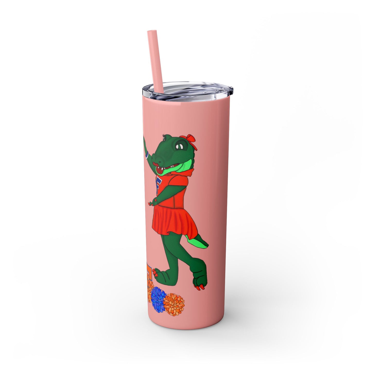 Florida Gators Skinny Tumbler with Straw | Perfect for Gifts, Sports Events, Tailgating, Summer Drinks, Eco-Friendly Hydration