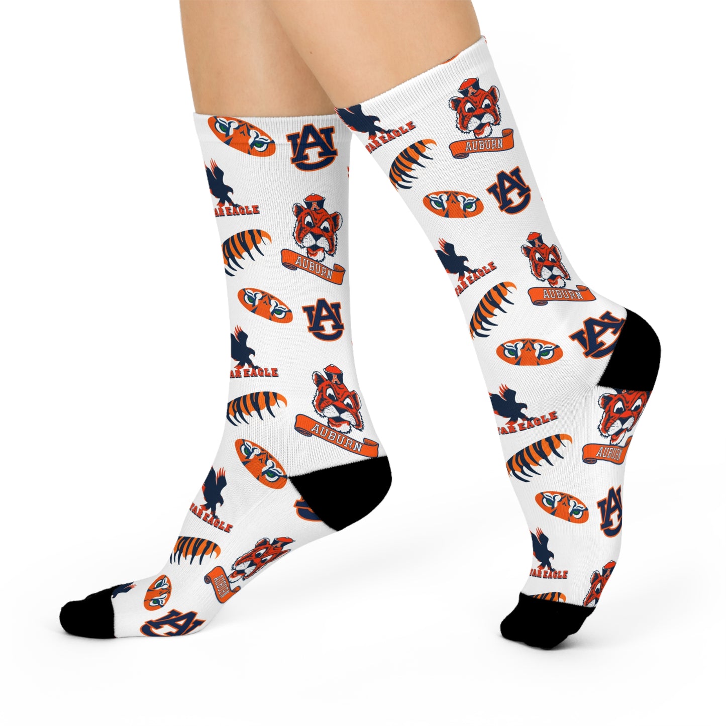 Auburn Crew Socks | Perfect for Tailgating, Game Day Wear, Gift for Sports Fans, Athletic Socks, Holiday Apparel