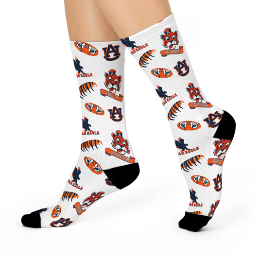 Auburn Crew Socks | Perfect for Tailgating, Game Day Wear, Gift for Sports Fans, Athletic Socks, Holiday Apparel