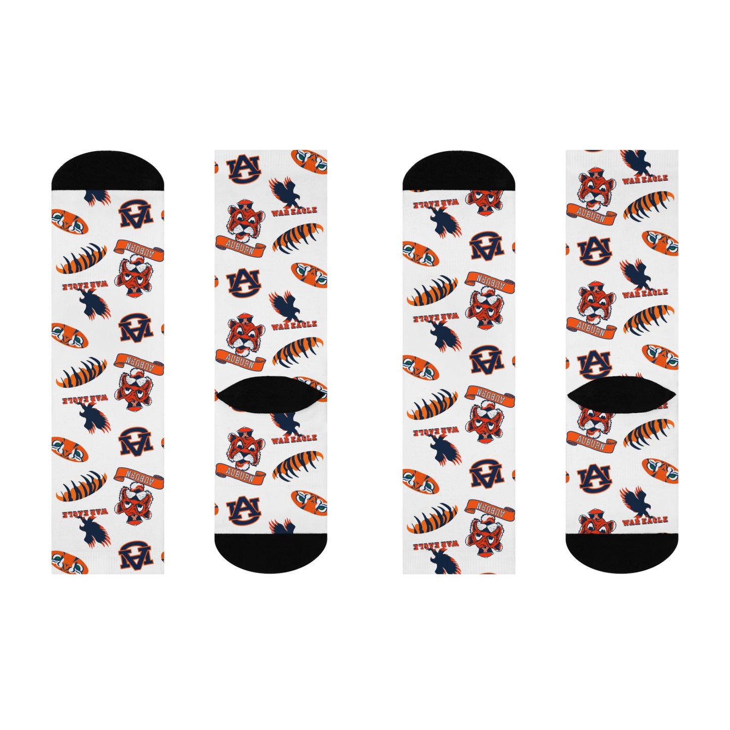 Auburn Crew Socks | Perfect for Tailgating, Game Day Wear, Gift for Sports Fans, Athletic Socks, Holiday Apparel
