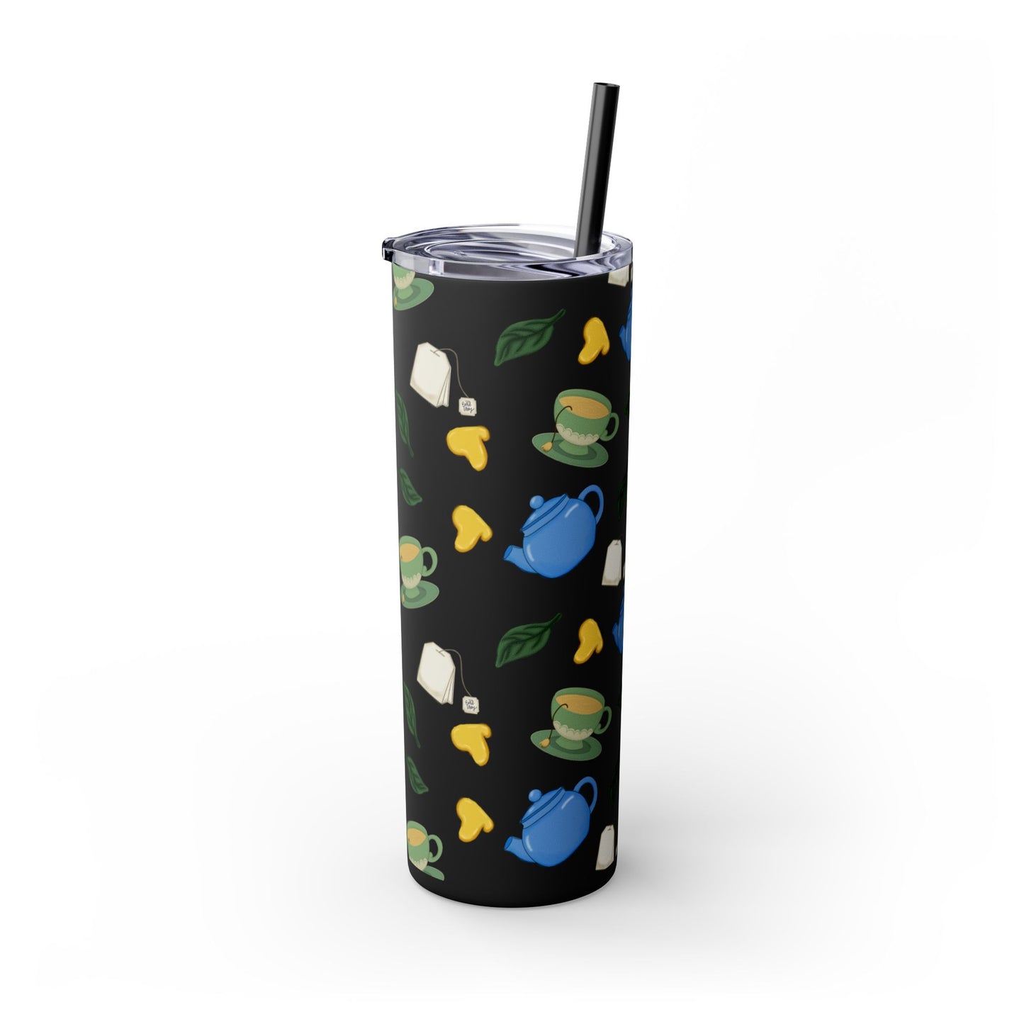 Charming Tea Themed Tumbler, Stylish Drinkware for Tea Lovers, Perfect for Gifts, Home, Travel, Eco-Friendly Beverage Container