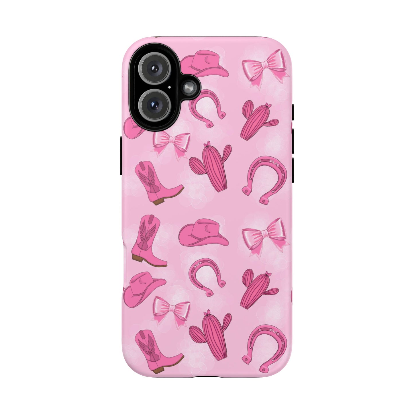 Cowgirl Chic Phone Case, Western Style Tough Case, Cute Pink Cowboy Theme, Gift for Rodeo Lovers, Country Western Decor