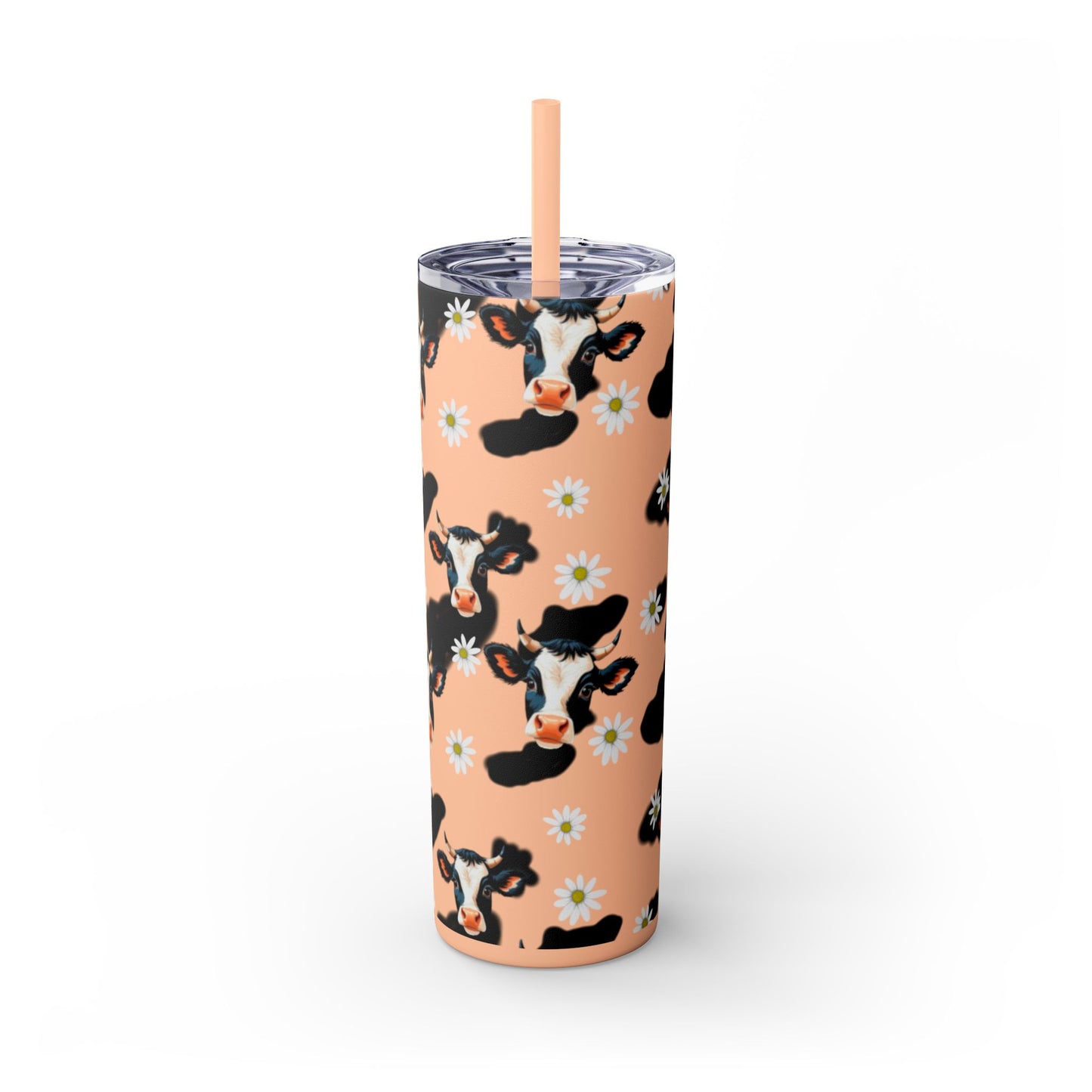 Charming Cow Print Tumbler with Straw, 20oz | Perfect for Cow Lovers, Unique Gift, Farmhouse Decor, Daily Hydration, Fun Drinkware