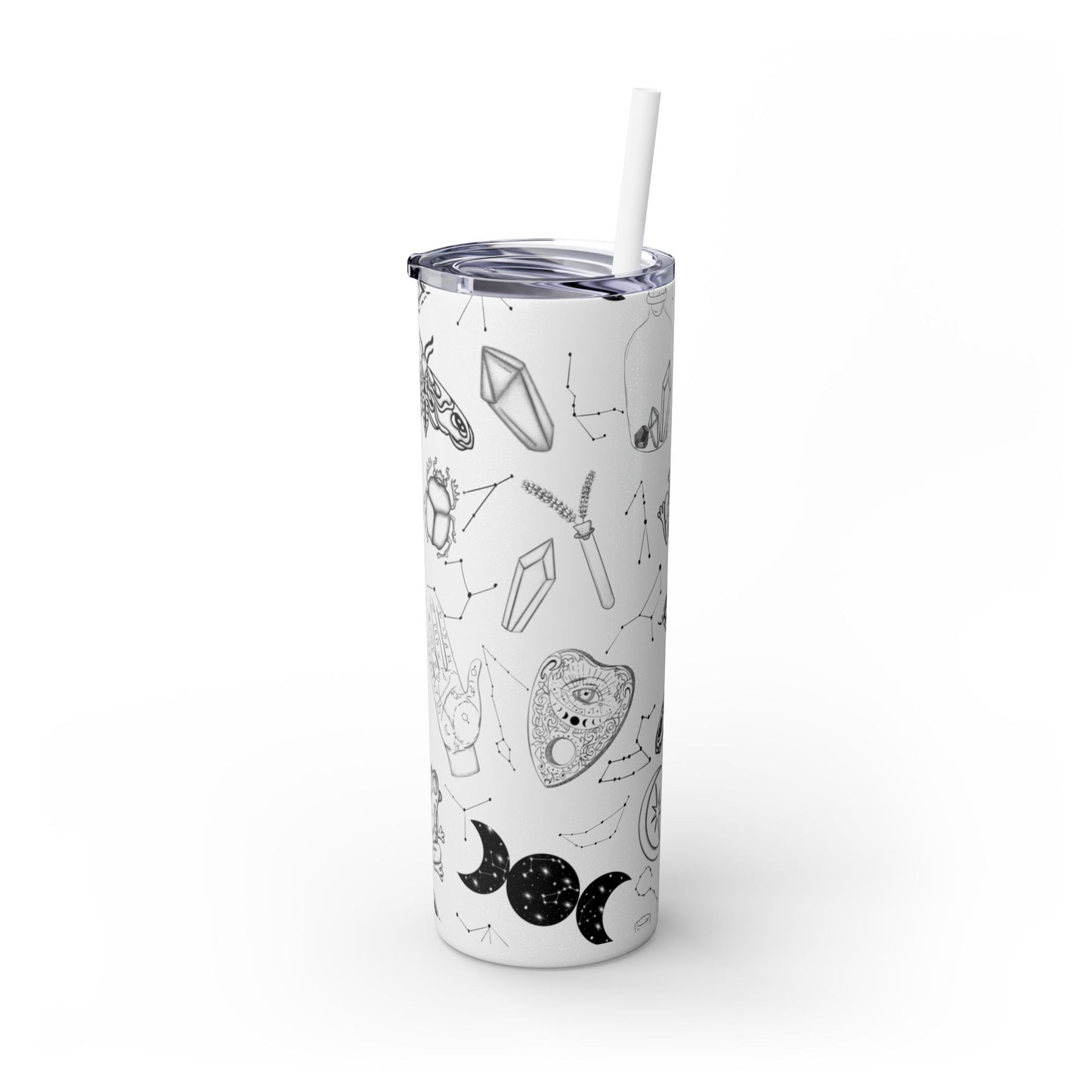 Withy Celestial Skinny Tumbler, 20oz - Astrology Drinkware, Starry Travel Cup, Unique Gift for Her, Cosmic Party Favor, Constellation Mug