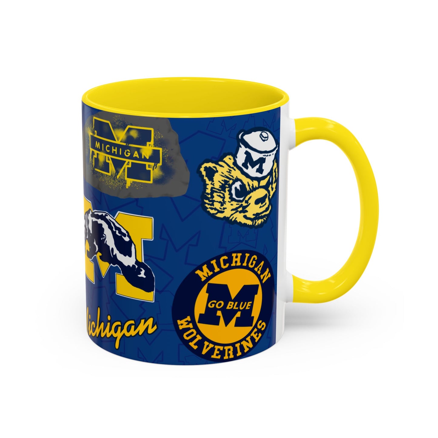 Michigan Wolverines Accent Coffee Mug - Perfect for Game Day, Fan Gift, Coffee Lovers, Sports Decor, College Spirit