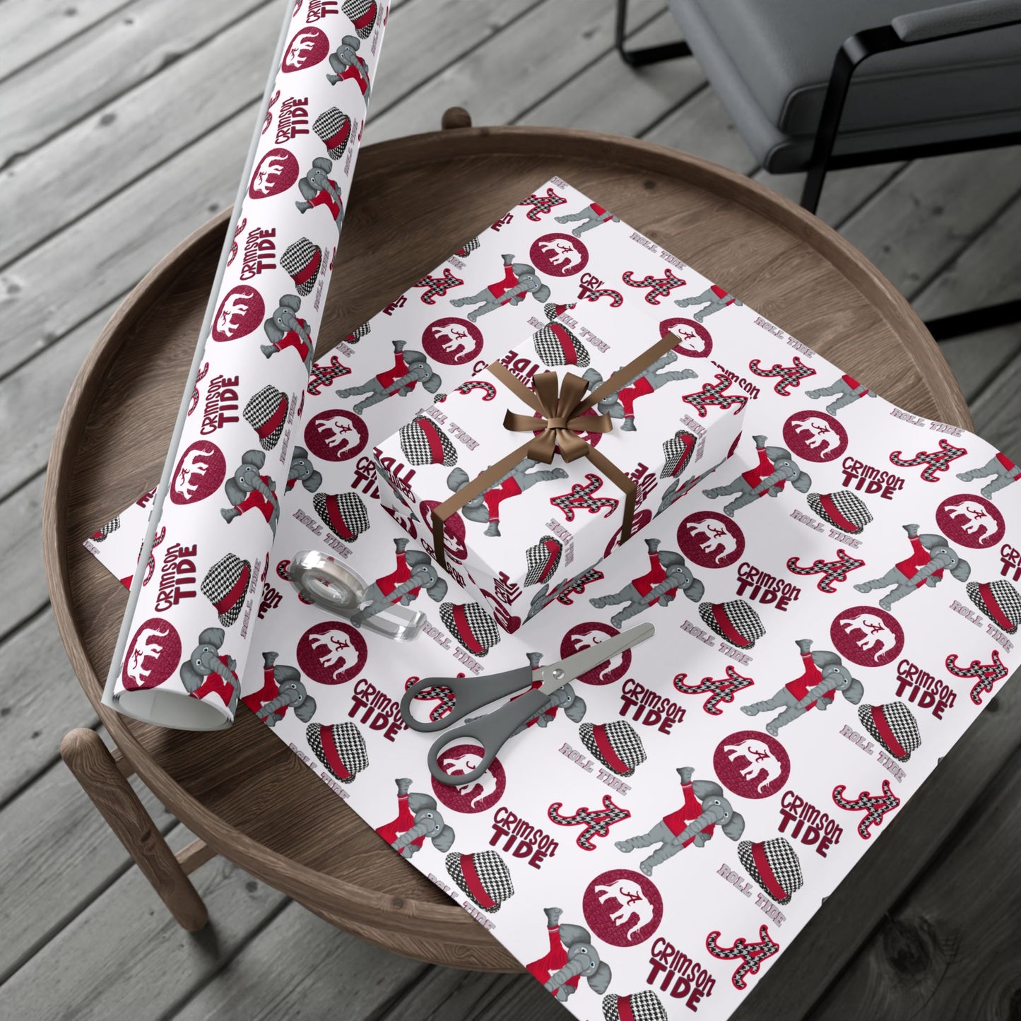 Alabama Crimson Tide Gift Wrap Paper – College Football Team Pattern