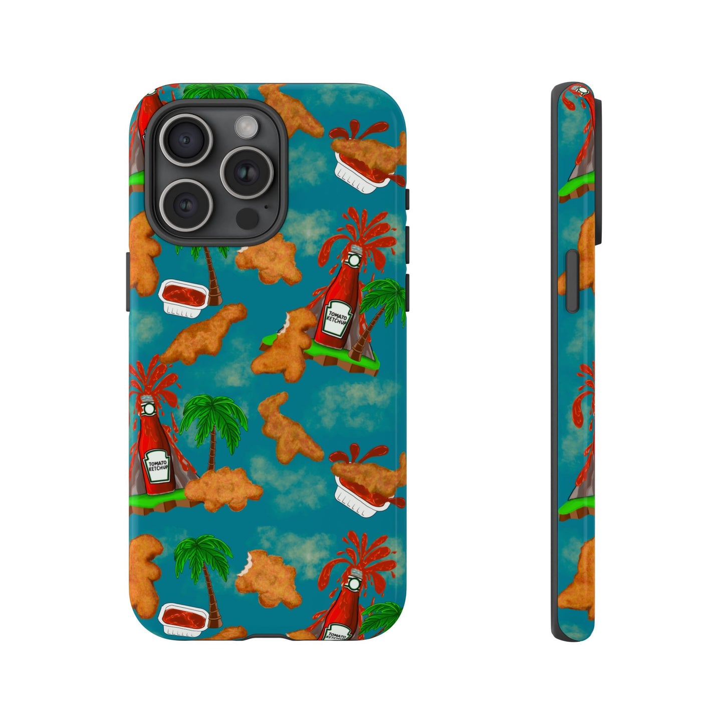 Dino Nuggets Phone Case - Tropical Vibes & Humor, Perfect Gift for Friends, Summer BBQ, Beach Lovers, Unique Accessory, Tough Cases