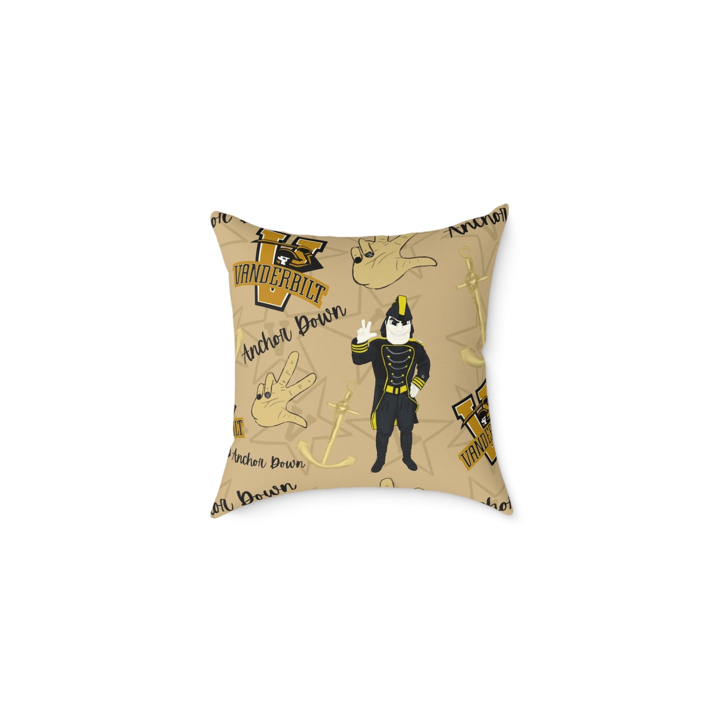 Vanderbilt University Square Canvas Pillow, Dorm Decor, Home Accessory, Gift for Graduates, College Fan Gear