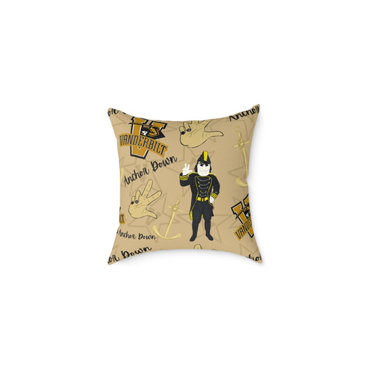 Vanderbilt University Square Canvas Pillow, Dorm Decor, Home Accessory, Gift for Graduates, College Fan Gear
