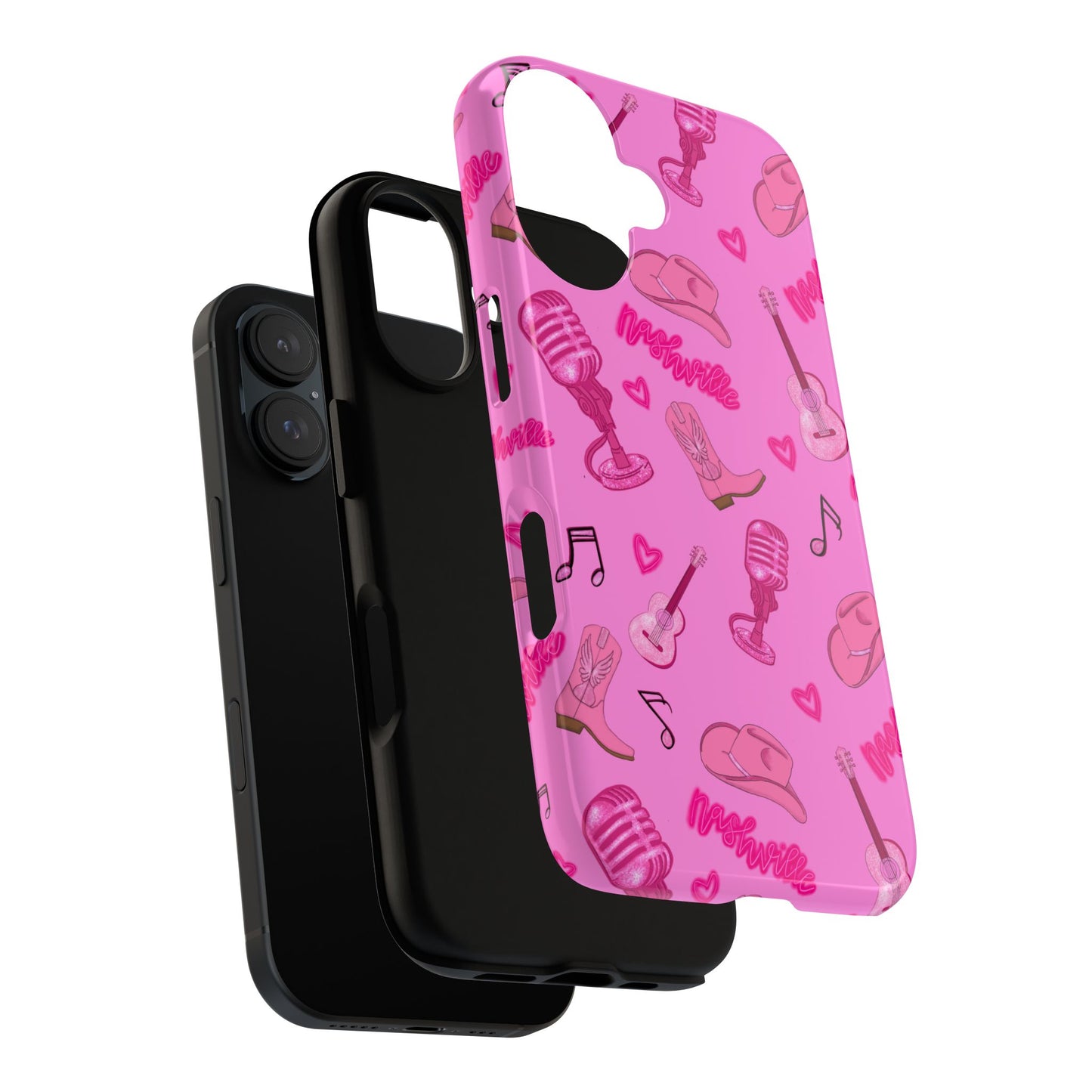 Pink Music Cases for Tough Love, Music Lover Gift, Phone Accessories, Cute Phone Covers, Stylish Cases for Women