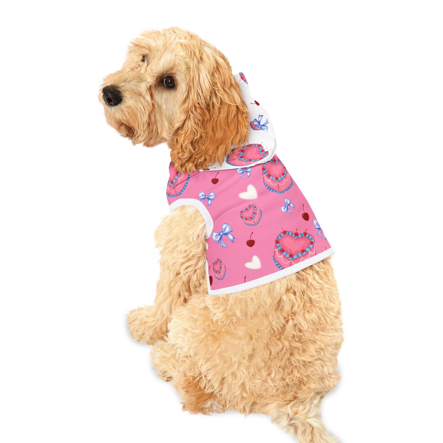 Cute Heart Print Pet Hoodie, Adorable Dog Sweater, Valentine’s Day Gift, Cozy Pet Clothes, Fashion for Pets