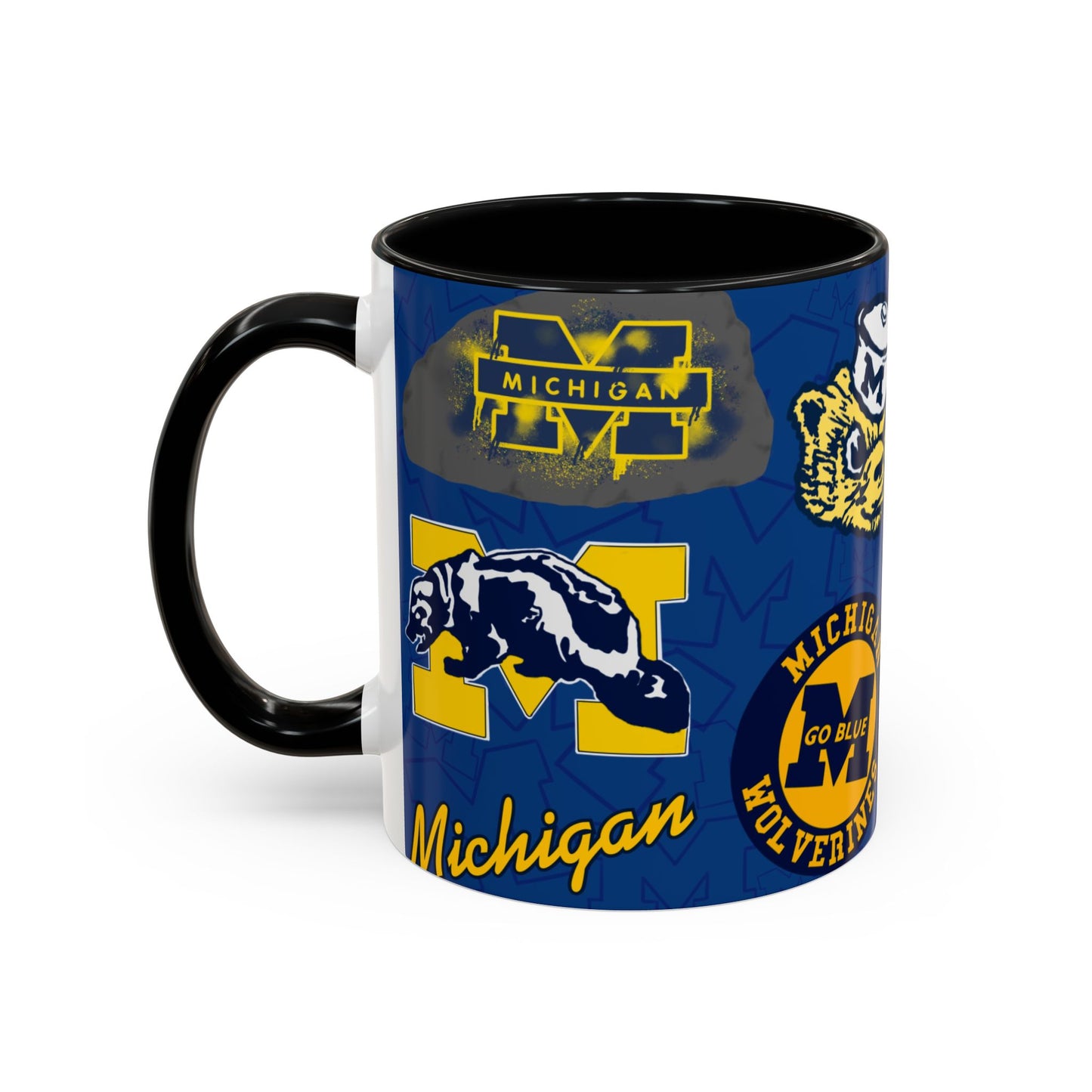 Michigan Wolverines Accent Coffee Mug - Perfect for Game Day, Fan Gift, Coffee Lovers, Sports Decor, College Spirit