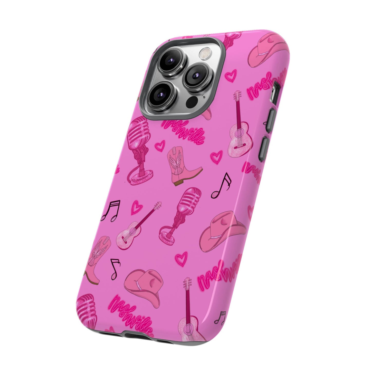 Pink Music Cases for Tough Love, Music Lover Gift, Phone Accessories, Cute Phone Covers, Stylish Cases for Women