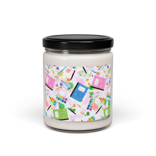 Colorful School Supplies Scented Soy Candle, 9oz - Vibrant Candle for Creative Spaces, Unique Gift for Artists, Home Decor, Relaxation, [...]