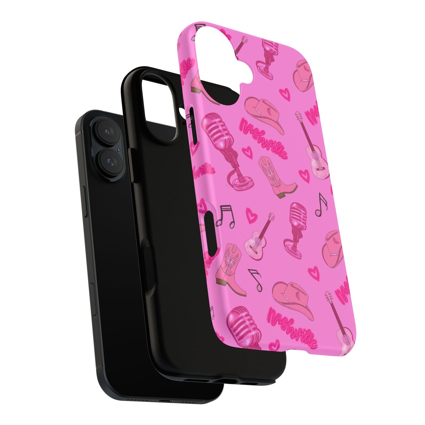 Pink Music Cases for Tough Love, Music Lover Gift, Phone Accessories, Cute Phone Covers, Stylish Cases for Women