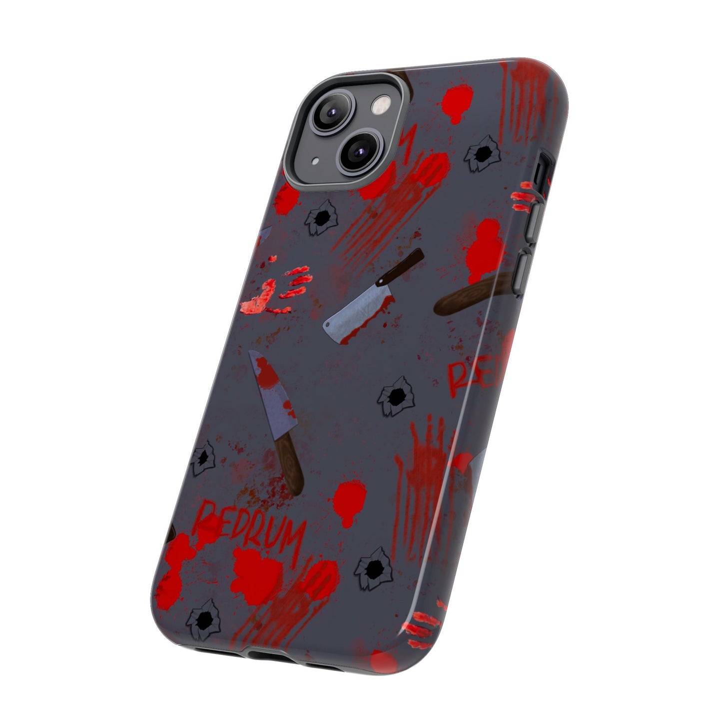 Blood Splatter Phone Case, Tough Case for Horror Fans, Halloween Accessory, Unique Gift for Gamers, Spooky Phone Cover