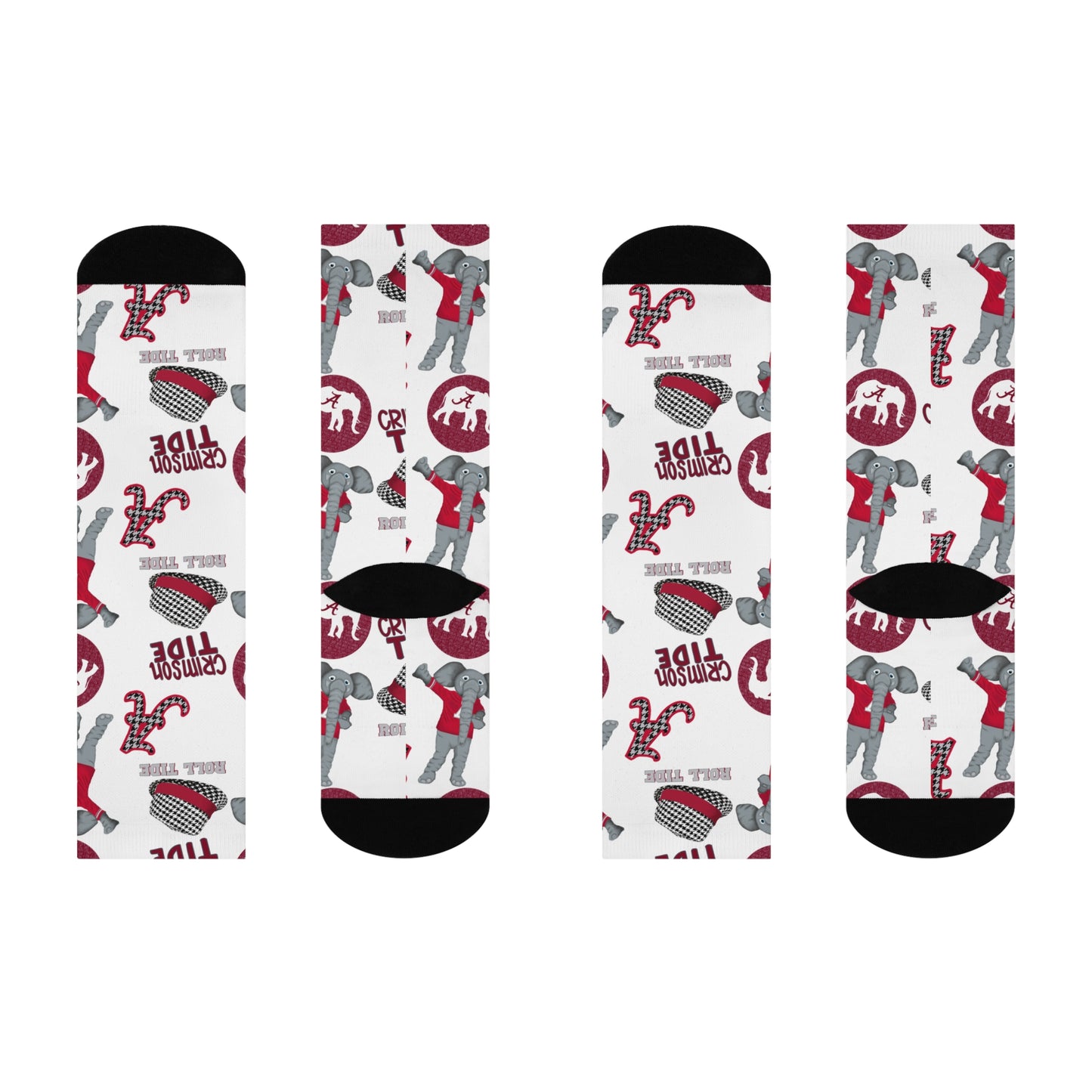 Cozy Alabama Crew Socks | Perfect for Tailgating, Game Day Wear, Gift for Sports Fans, Athletic Socks, Holiday Apparel
