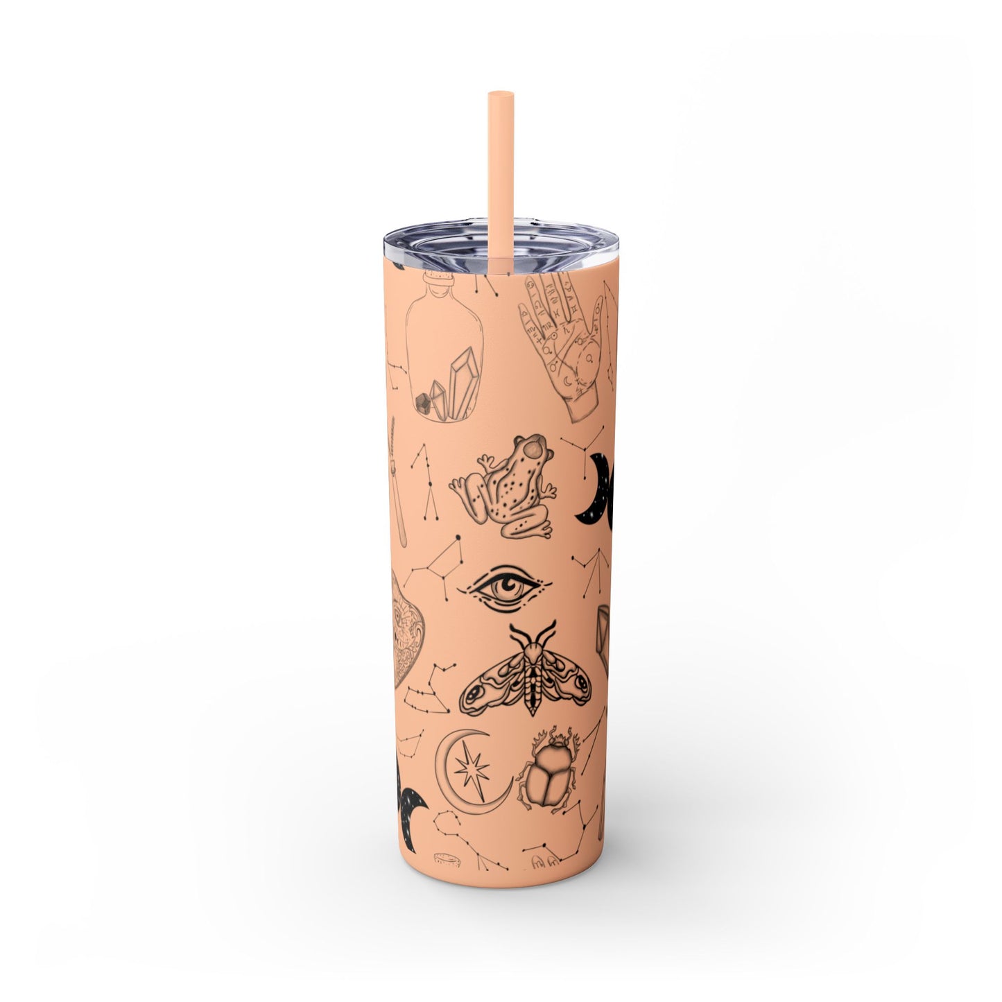 Withy Celestial Skinny Tumbler, 20oz - Astrology Drinkware, Starry Travel Cup, Unique Gift for Her, Cosmic Party Favor, Constellation Mug