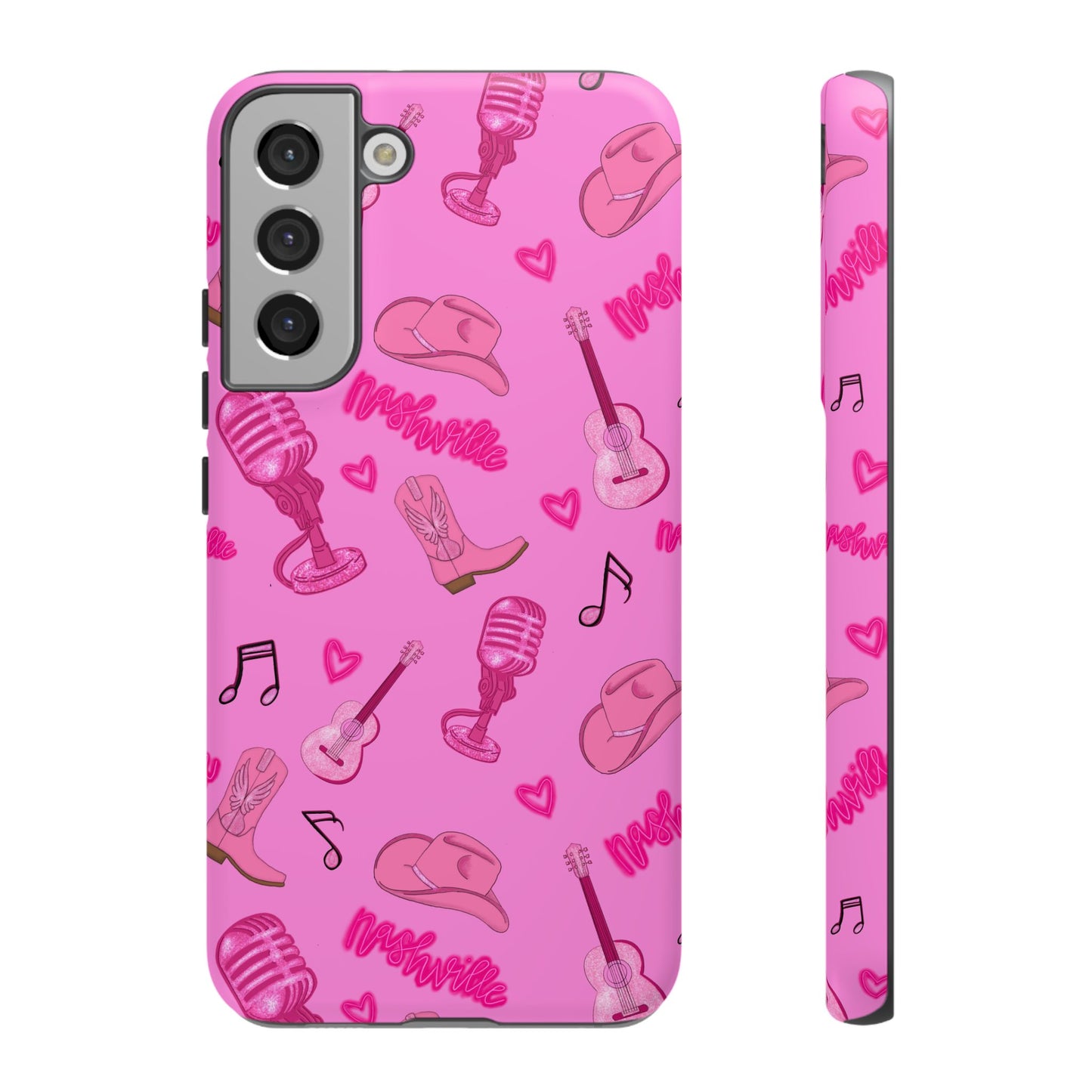 Pink Music Cases for Tough Love, Music Lover Gift, Phone Accessories, Cute Phone Covers, Stylish Cases for Women