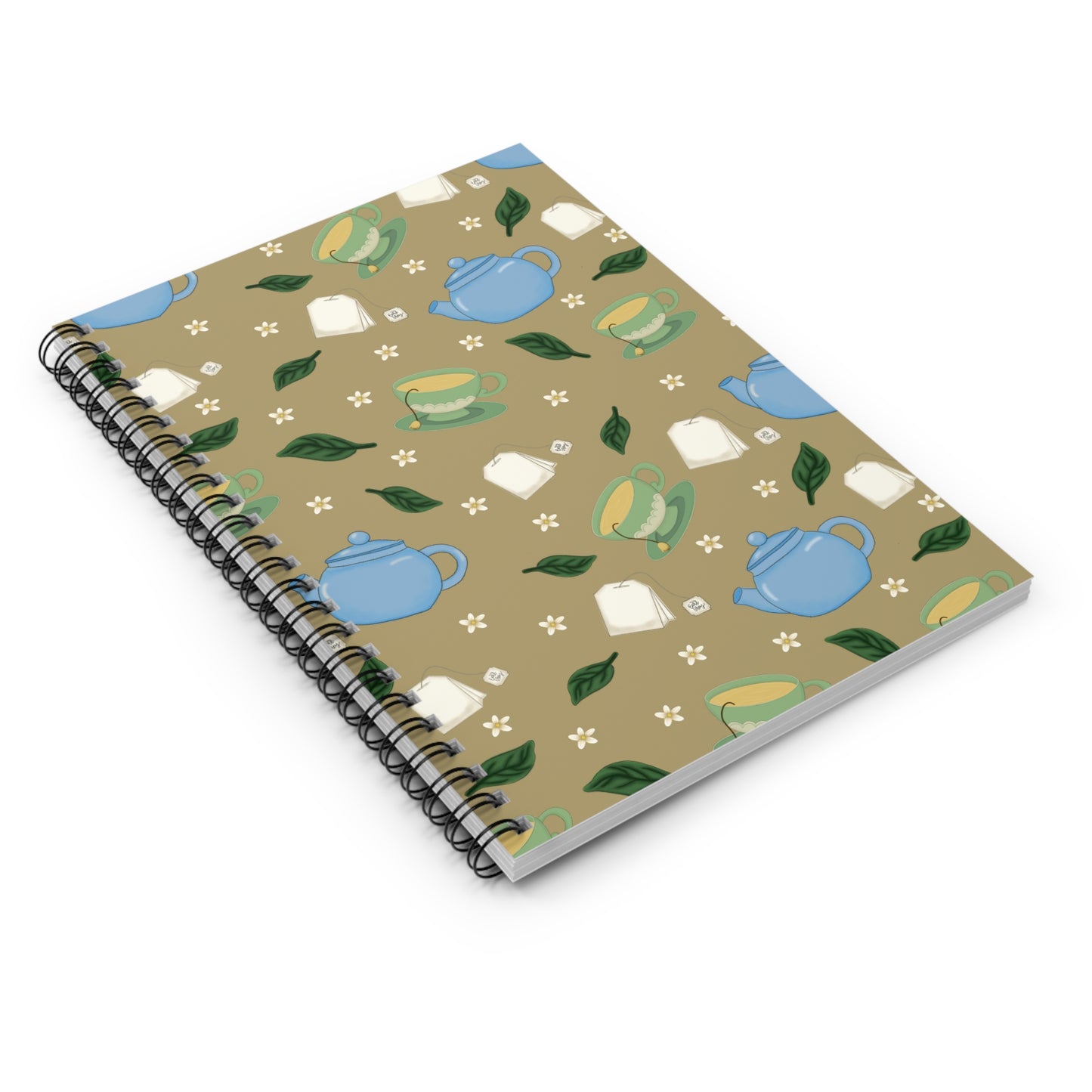 Tea-Themed Spiral Notebook, Perfect for Journaling, Note Taking, and Gifts for Tea Lovers