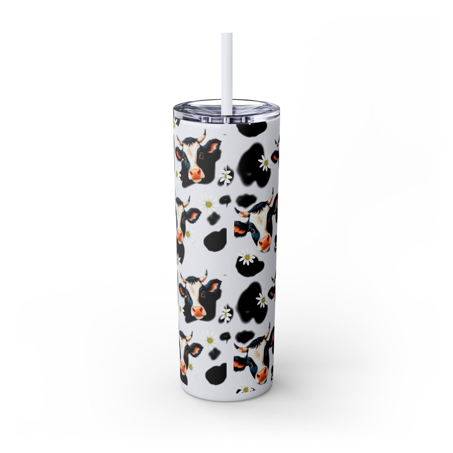 Charming Cow Print Tumbler with Straw, 20oz | Perfect for Cow Lovers, Unique Gift, Farmhouse Decor, Daily Hydration, Fun Drinkware