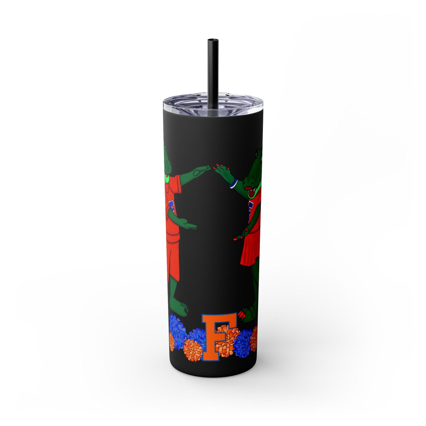 Florida Gators Skinny Tumbler with Straw | Perfect for Gifts, Sports Events, Tailgating, Summer Drinks, Eco-Friendly Hydration