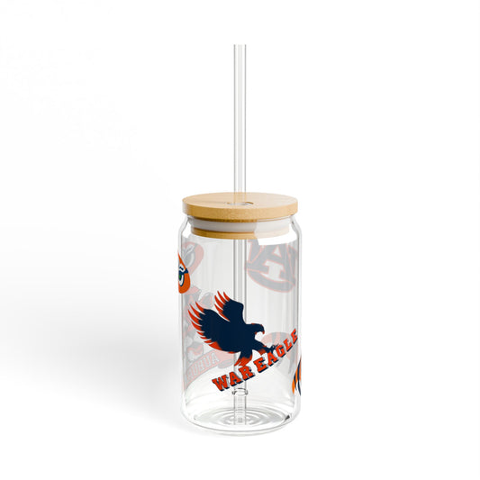 Auburn Sipper Glass, 16oz | Eco-Friendly Drinkware | Perfect for Parties, Sports Events, Summer, Gifting