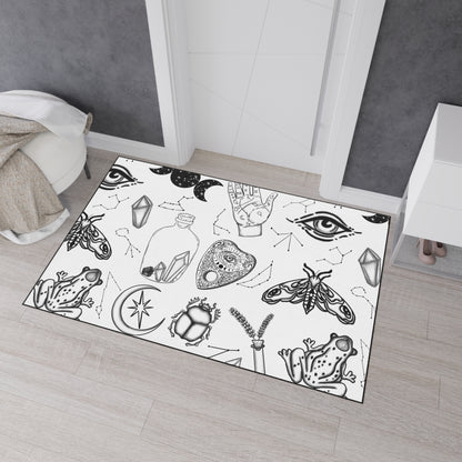 Witchy Mystical Floor Mat with Mystical Design, Rug for Yoga & Meditation, Heavy Duty Doormat, Gift for Spirituality Lovers, Home Decor