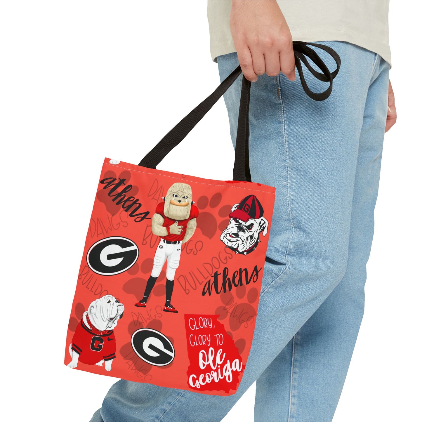 Georgia Bulldogs Tote Bag - Sporty, Cheerful, College Vibe, Perfect for Game Days, Fans, School Spirit, Lightweight, Versatile