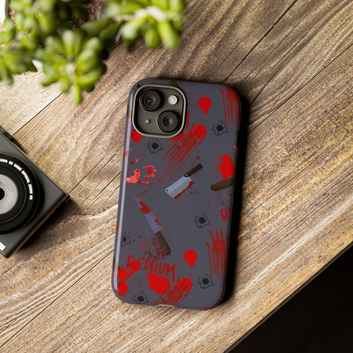 Blood Splatter Phone Case, Tough Case for Horror Fans, Halloween Accessory, Unique Gift for Gamers, Spooky Phone Cover