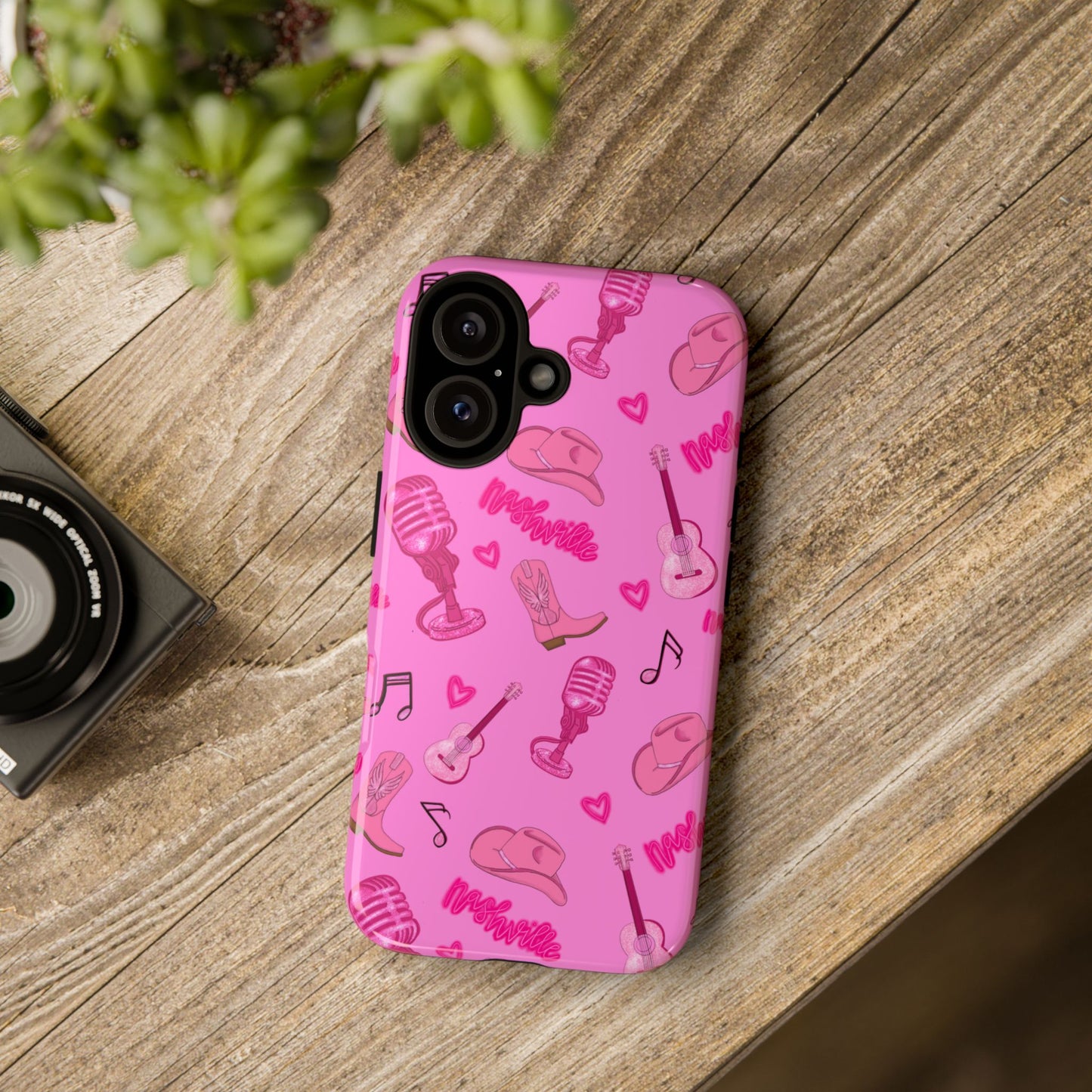 Pink Music Cases for Tough Love, Music Lover Gift, Phone Accessories, Cute Phone Covers, Stylish Cases for Women