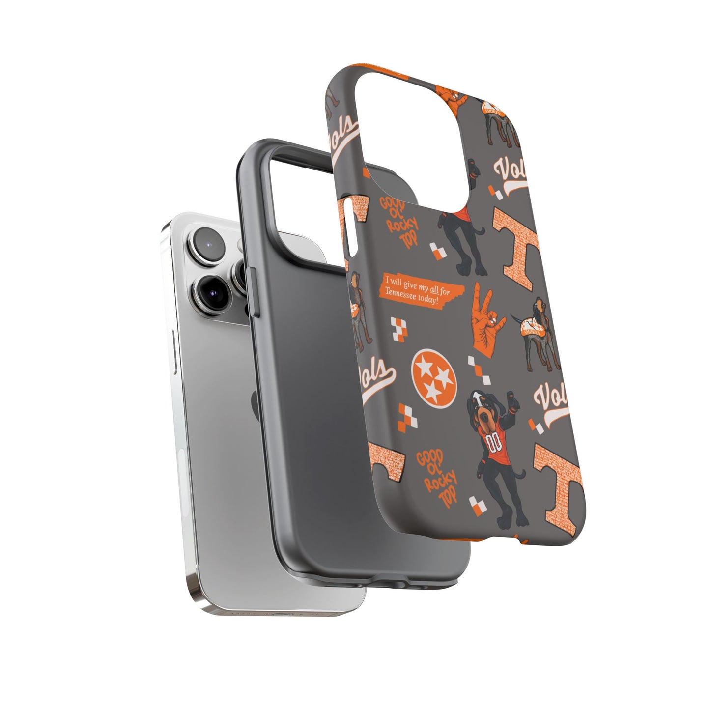 Tough Cases - Tennessee Fan Phone Case, Sports Team Accessory, Gift for Volunteers Fans, Durable Cover, College Game Day