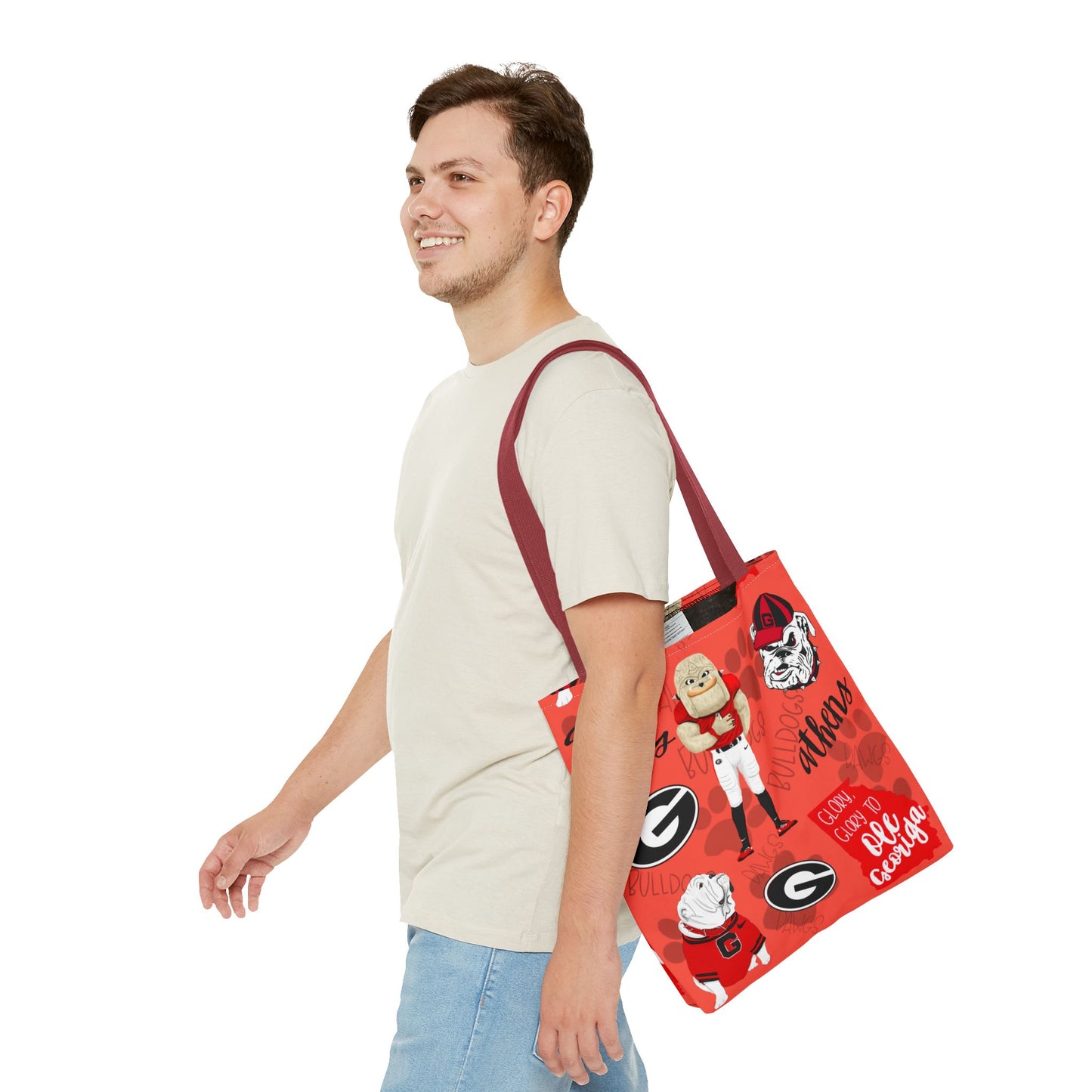 Georgia Bulldogs Tote Bag - Sporty, Cheerful, College Vibe, Perfect for Game Days, Fans, School Spirit, Lightweight, Versatile