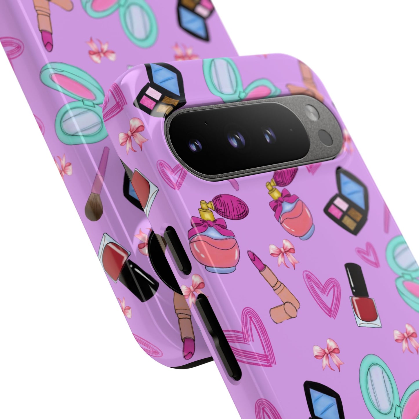 Cute Makeup Phone Case, Tough Cases, Cosmetic Lover Gift, Makeup Junkie Accessory, Beauty Phone Cover, Fun Design for Her