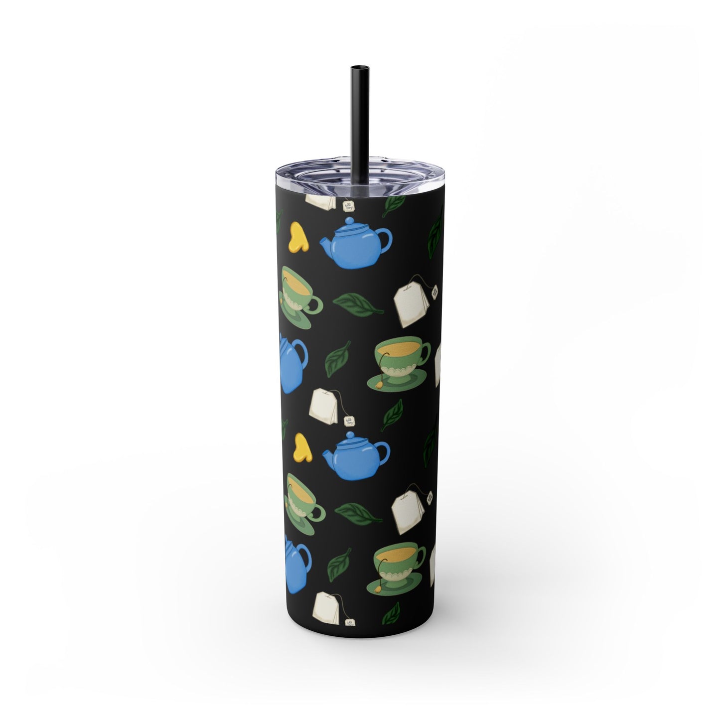 Charming Tea Themed Tumbler, Stylish Drinkware for Tea Lovers, Perfect for Gifts, Home, Travel, Eco-Friendly Beverage Container