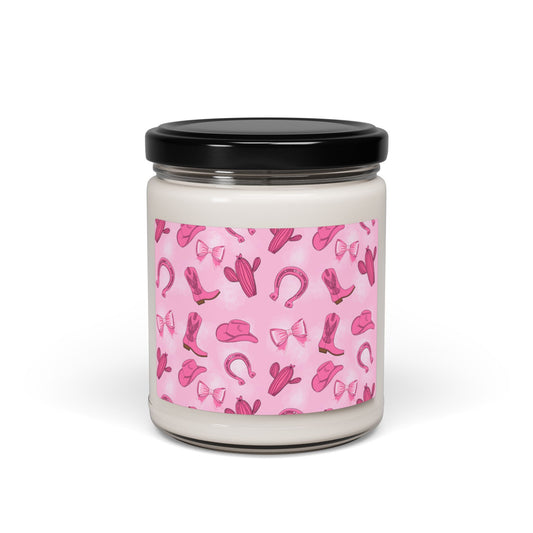 Cowgirl Pink Scented Soy Candle - Fun Decor, Gifts for Friends, Home Fragrance, Birthday, Relaxation