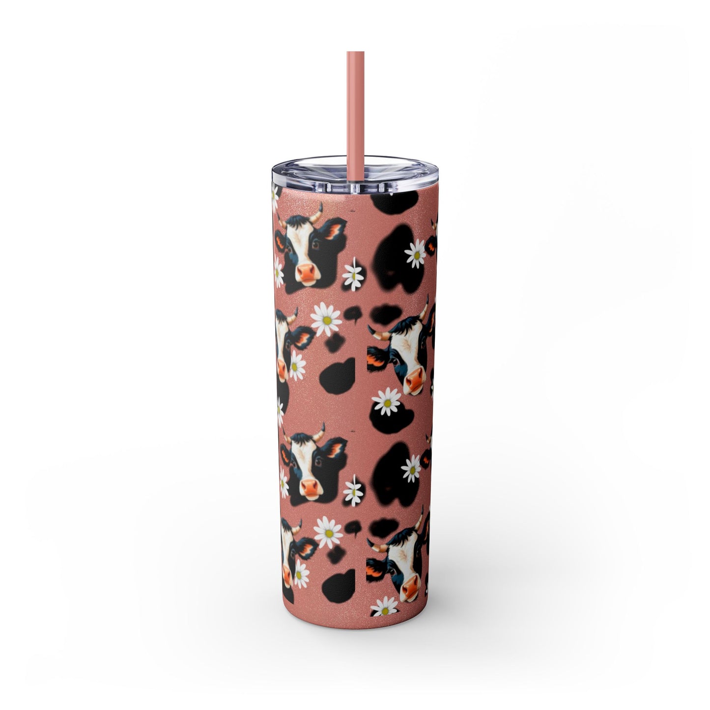 Charming Cow Print Tumbler with Straw, 20oz | Perfect for Cow Lovers, Unique Gift, Farmhouse Decor, Daily Hydration, Fun Drinkware