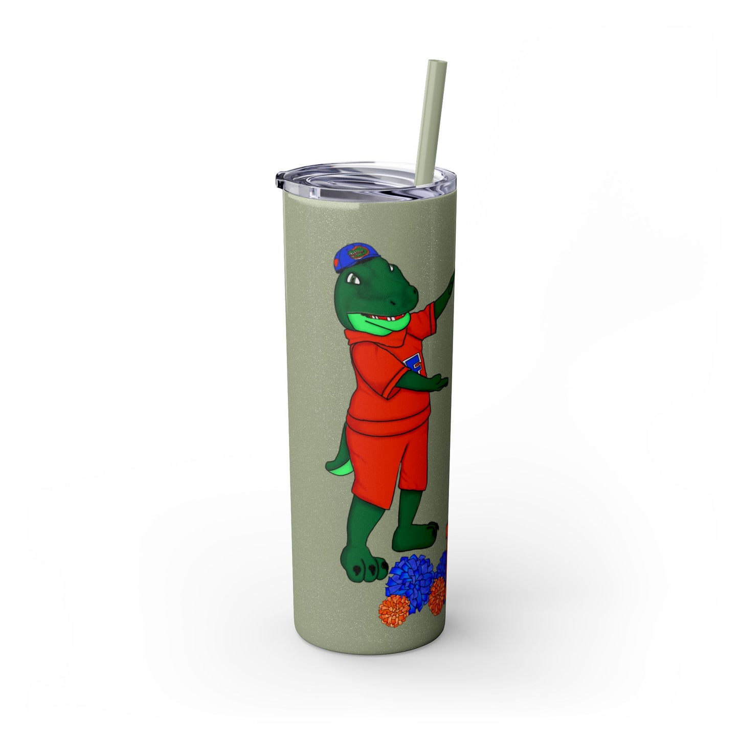 Florida Gators Skinny Tumbler with Straw | Perfect for Gifts, Sports Events, Tailgating, Summer Drinks, Eco-Friendly Hydration