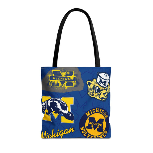 Michigan Spirit Tote Bag, College Student Gift, Game Day Accessory, Team Pride, Sports Tote, University of Michigan